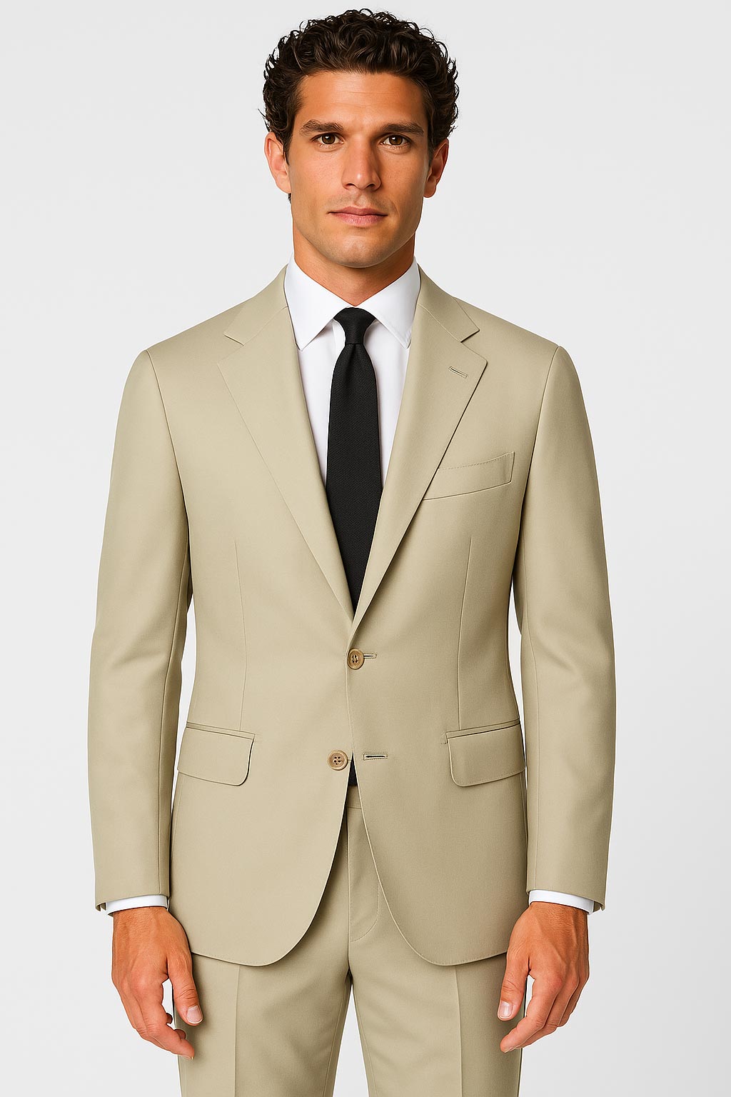 Giacca Lana Superfine Beige