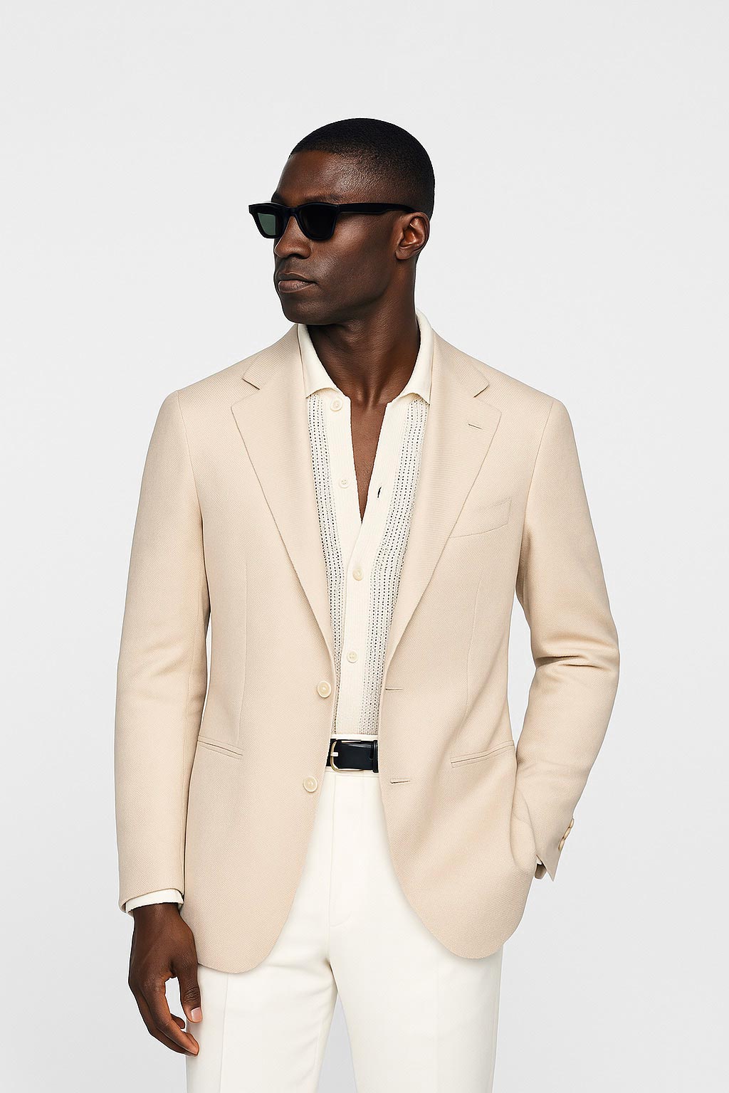 Veste Courte Femme Beige Avec Fermoir à Crochet, Taille S, Très Bon état