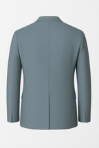 Single-Breasted Jacket Light Blue