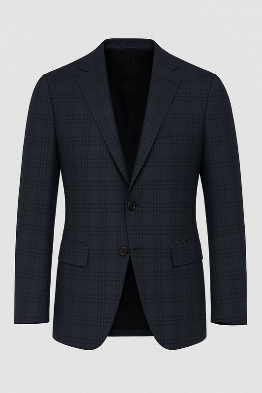 Giacca slim fit principe di galles grigio